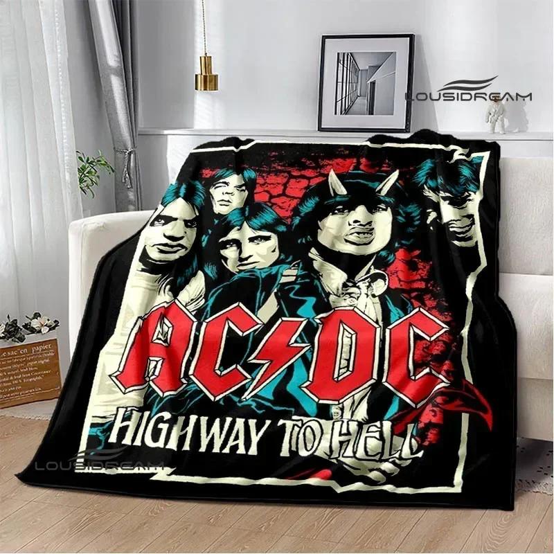 3D Retro Rock band AC/DC printed blanket Picnic blanket Warm Flannel blankets Home bed linings blankets for beds Birthday Gift