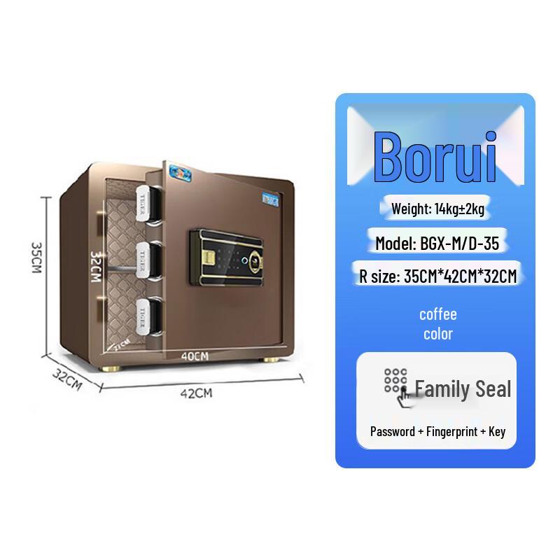 Tiger Home Office Fingerprint Password Security Safe