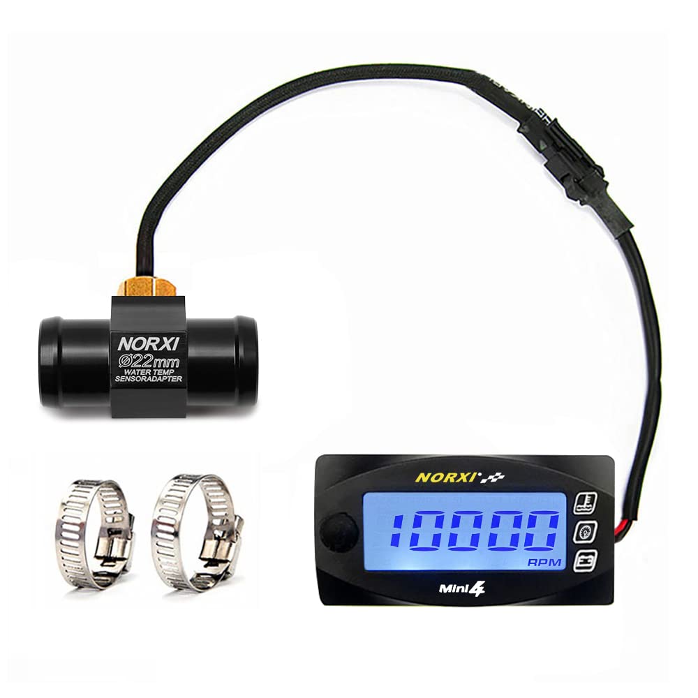 

NORXI 4 in 1 Multi-functional Motorcycle Digital Meter, Mini 4 (Switch between 4 Displays
