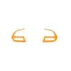 For Jeep Renegade 15-2023 Glossy Orange Steering Wheel Control Frame Trim 2pcs