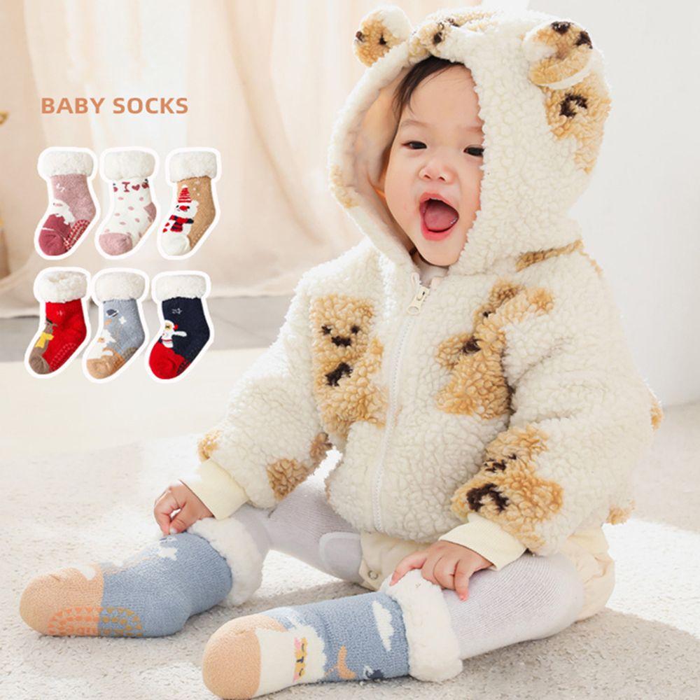 Cotton Cartoon Floor Shoes Lamb Velvet Sock Autumn Winter Socks Baby Socks Children's Floor Socks