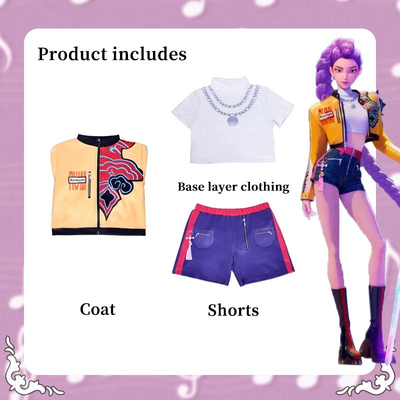Girls Zoey Cosplay Girl Group Rumi Kids Costume Mira Outfit Favorite Stage Performance Clothes Halloween Animated Movie Dress Up