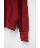 YOUTH Round Neck Textured Cardigan - Red