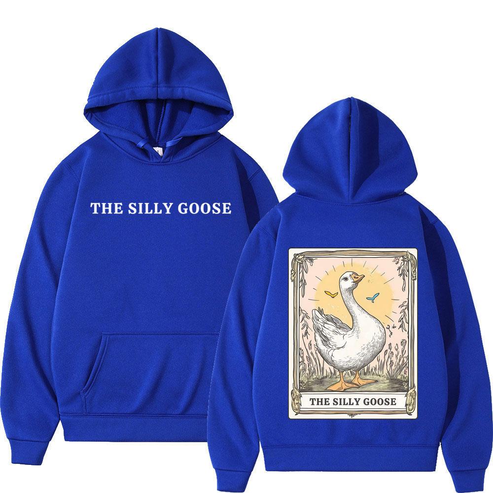Silly Goose Tarot Card Funny Meme Graphic Hoodie Men Fashion Clothing Pullover Autumn Winter Aesthetic Sportswear