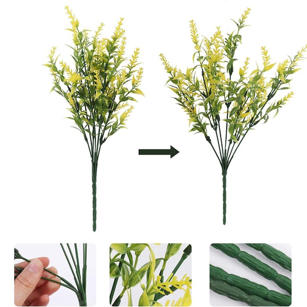5PCS 7 Heads Artificial Lavender Wheat Ear Lavender Bouquet Realistic Bridal Bouquet Home Decor