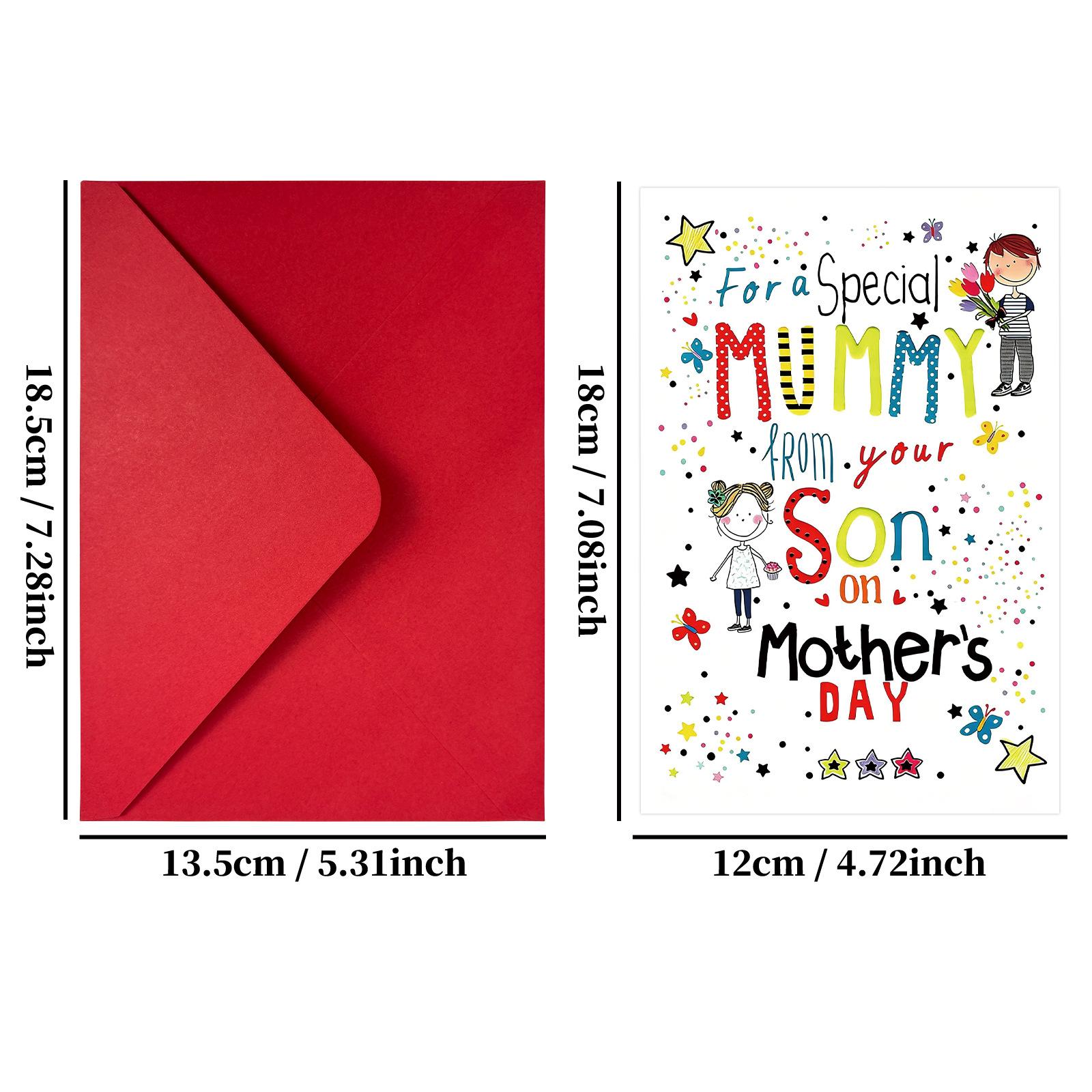 

Mother s Day Thank You Card Set with Envelopes Handwritten Greeting Cards for Mom Appreciation and Gratitude Floral Design Pack One Size