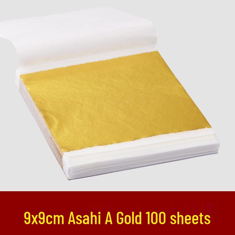 Тайваньские золотые наклейки: 100 листов имитации сусального золота K для обоев и отделки мебели