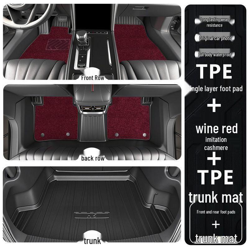 Hongqi H6 2023-2025 Full Coverage TPE Floor Mats - Interior Car Decor Accessories