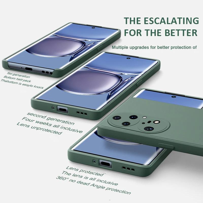 Voor Huawei P30 P50 P40 P20 Pro Lite Hoes Vierkante Vloeibare Siliconen Telefoonhoesjes Voor Huawei Honor 50 60 Mate 30 20 Nova 9 Pro Cover