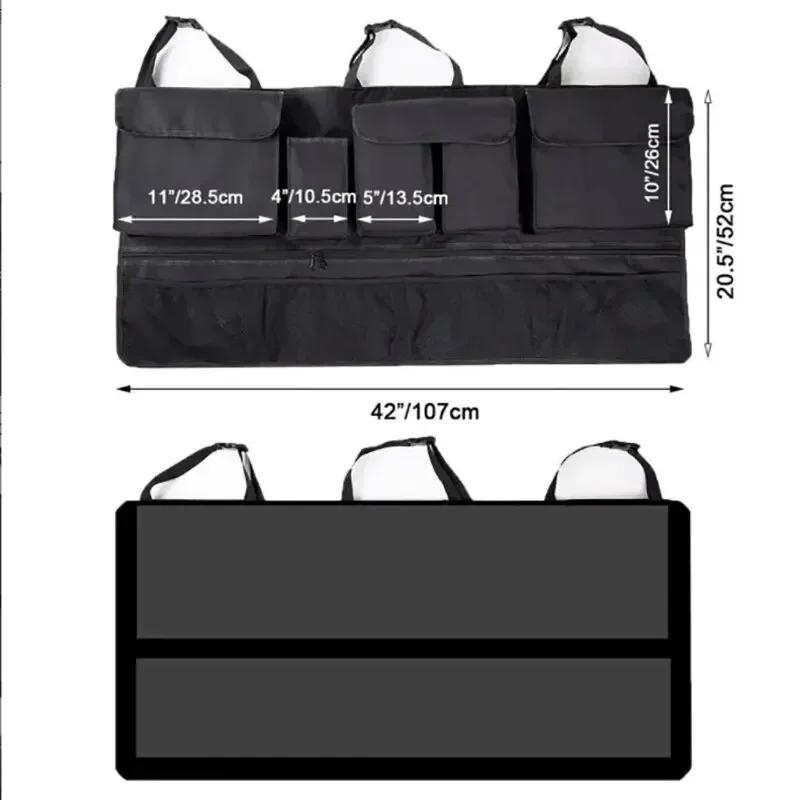 Trunk Storage Bag, Car Hanging Bag, Seat Back Storage Bag, SUV Rear Multifunctional Storage Mesh Bag Accessories