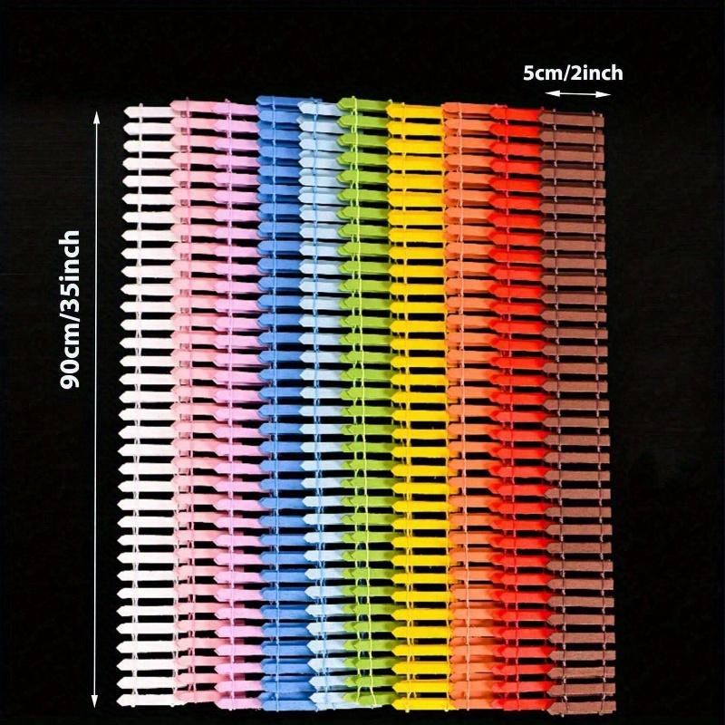 1pc Fairy Tale Garden Mini Fence, 9.5cm/90 Cm Wooden Mini Picket Fence Border Decor, for DIY Terrariums, Succulents, Planters, Dollhouse Yards