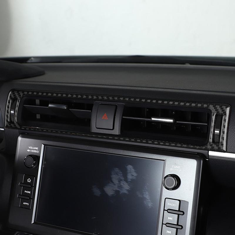 Real Carbon Fiber Car Accessories Center Air Vent Cover Soft Sticker For Subaru BRZ/ For Toyota GR86 2024 2025