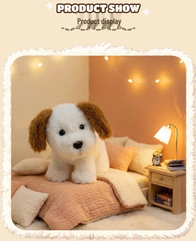Adorable Milk Candy Dog Plush Toy - Cute Simulation Dog Doll for Kids' Birthdays