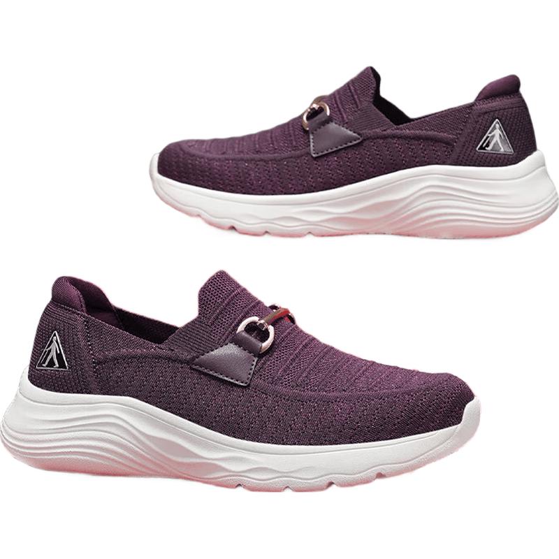 Zulijian Women s Slip-On Breathable Mesh Elder Shoes 37