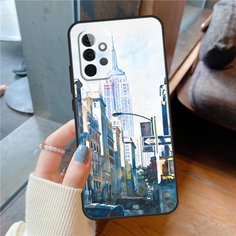 New York City Case For Samsung Galaxy A16 A13 A26 A36 A56 A06 A55 A35 A15 A54 A34 A14 A53 A12 A22 A32 A52