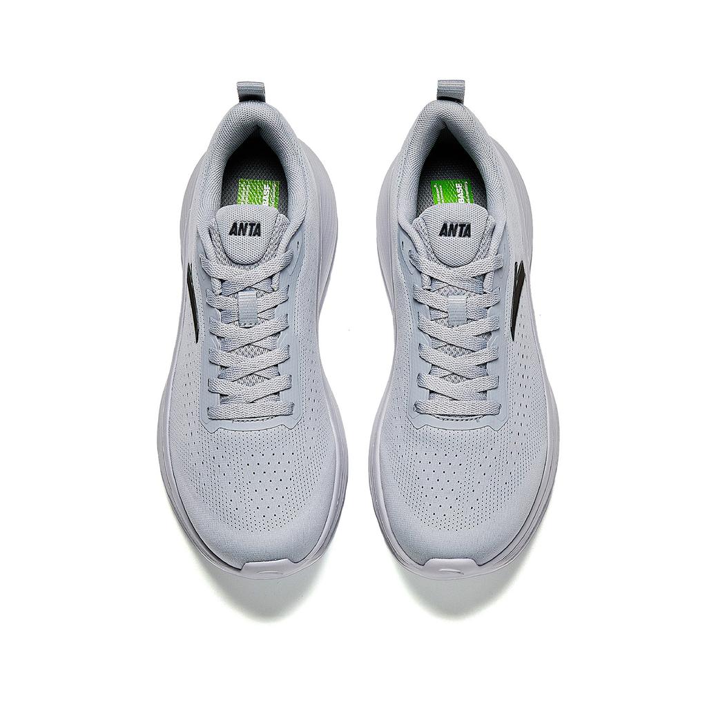 Anta Lingkong Thick Sole Shock Absorption Increased Support Wear-Resistant Non-Slip Casual Training Running Shoes Men sneaker Gray Black 912615508-3