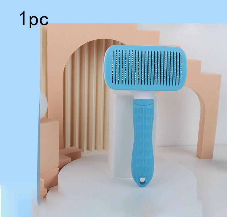 

Гребень для кошек, плавающий гребень для волос, щетка, удаление шерсти у собак, инструмент для ухода за кошками, специализированные принадлежности для чистки длинной шерсти у кошек синий