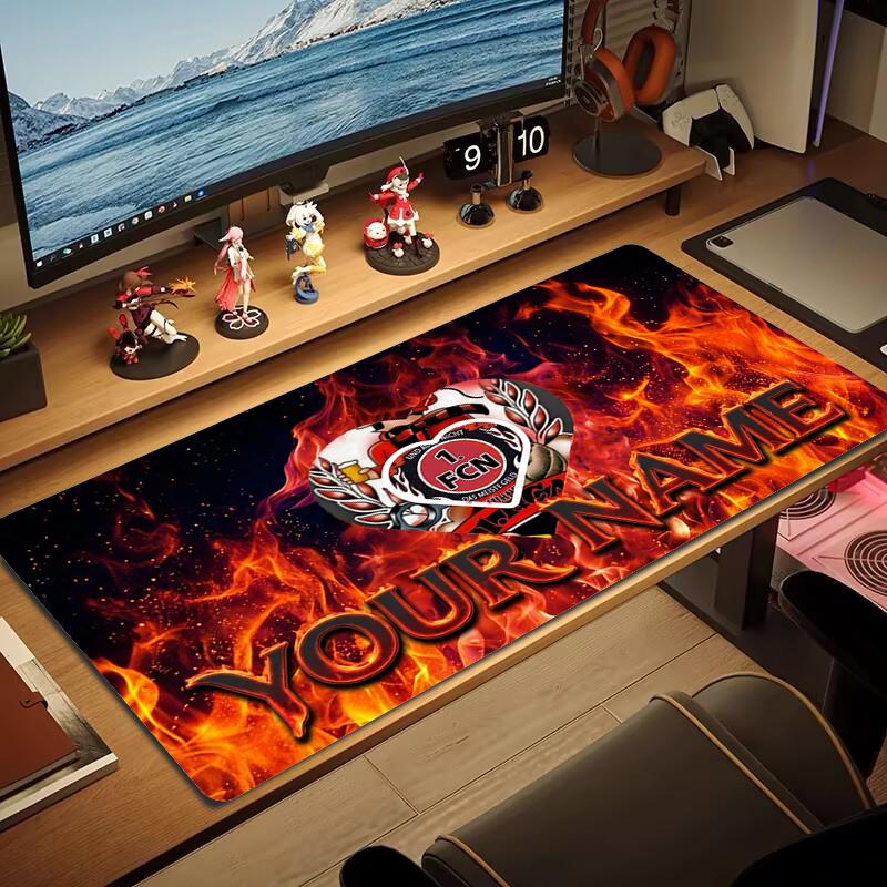 Custom Name Fc Nrnberg Mouse Pad Large Gaming Table Cushion Non-slip Laptop Tablet Big Mousepad XXL Mat Mini PC Playmat With Lock edge