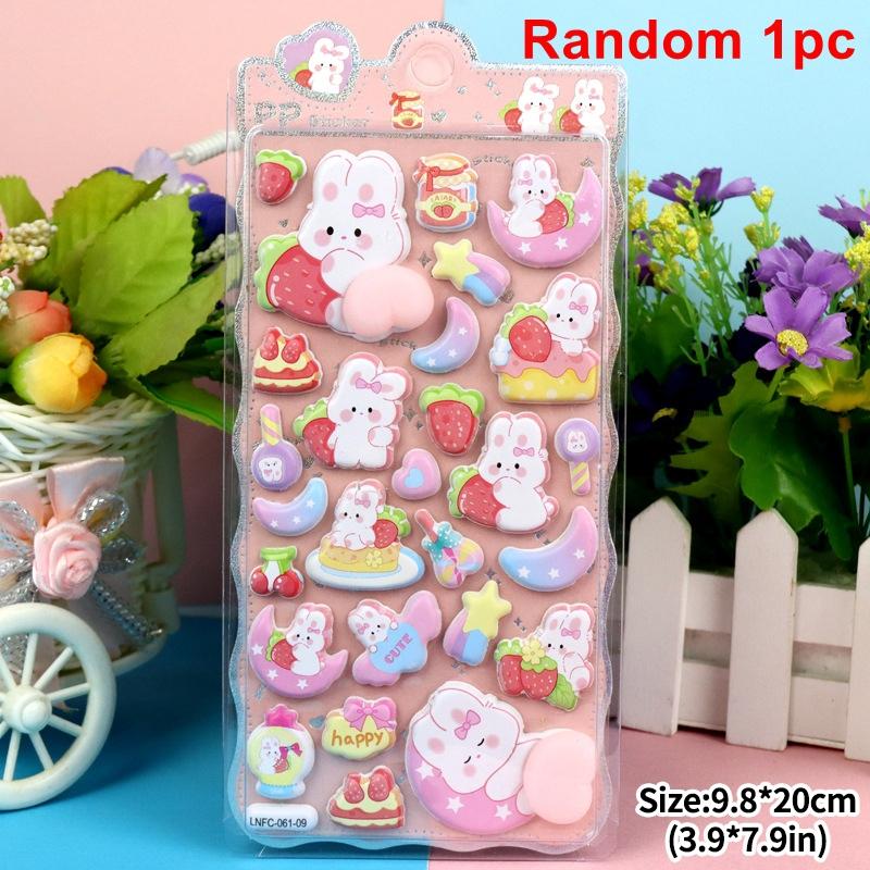 3D Cute Animal Butt Stickers Plush Pinched Happy Buttocks Sticker Stress Ease Puffy Sticker For Diy Scrapbook Phone Case Decal