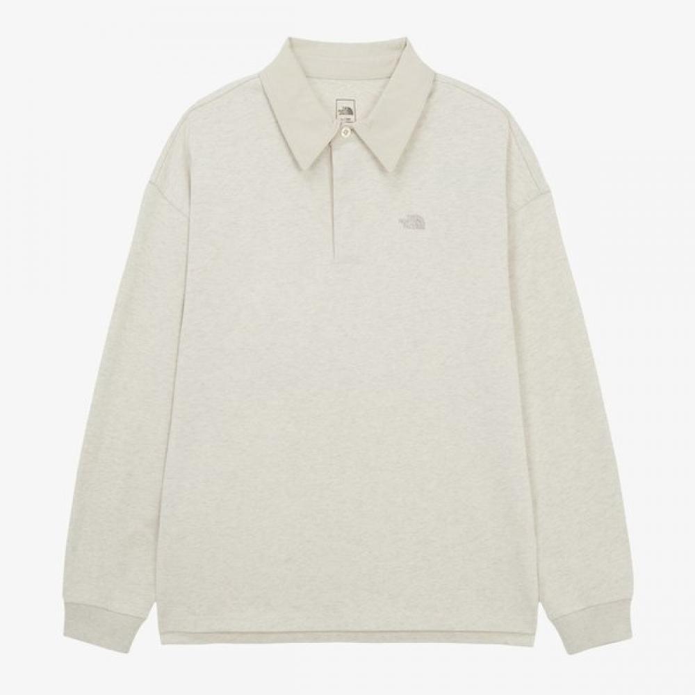 

The North Face Nt7qr68c Men S orSa Long Sleeve Polo Shirt OATMEAL/090