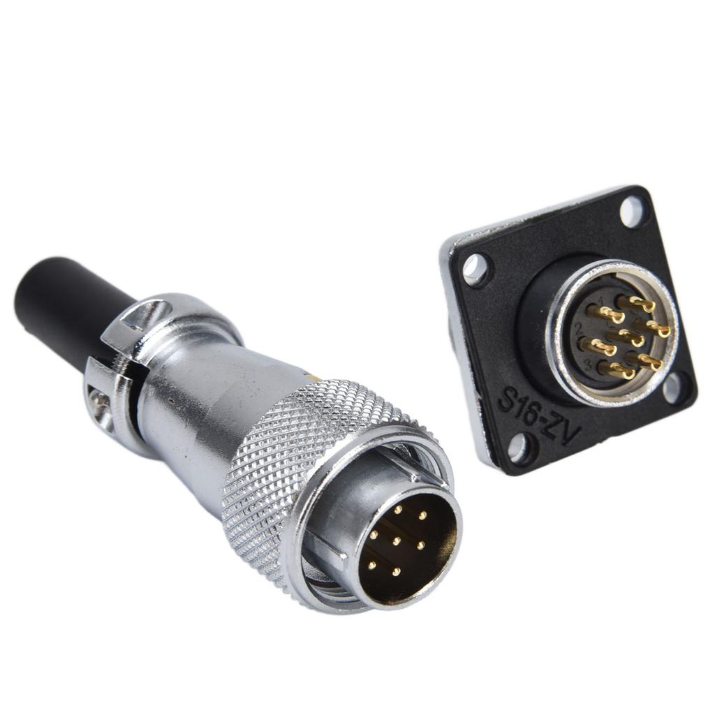 400V WS16 Aviation Plug Socket Connector Stable Electrical Performance Waterproof Power Connector