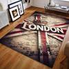 Vintage London City Map Print Carpet for Living Room Bedroom Bedside Sofa Floor Mat Modern Home Decor Area Rug Large Size