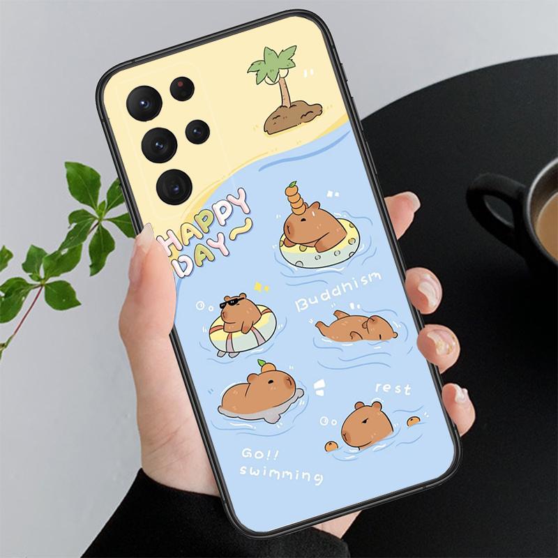 

Cute Capybara cartoon Phone Case For Samsung A55 A16 A56 A36 A35 A15 A53 A54 A33 A34 A25 A05S A52 A52S A14 A24 A26 A71 A15