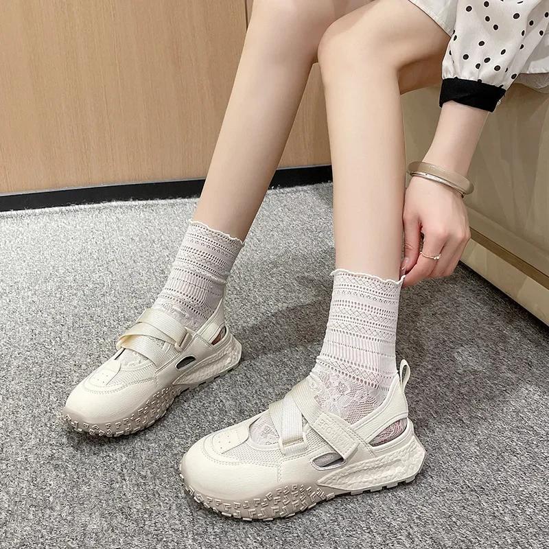 Women's Summer New Style Sporty Thick Bottom Slip-On Casual Shoes Lightweight Comfortable Walking Sneaker