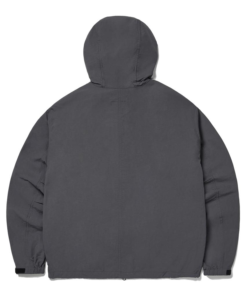 Soundslife Hard Shell Windbreaker Jacket Charcoal