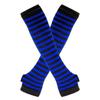 New Fashion Long Glove Arm Cover Classic Pink Black and White Striped Fingerless Elbow Gloves Warmer Knitted  Long  Wristband