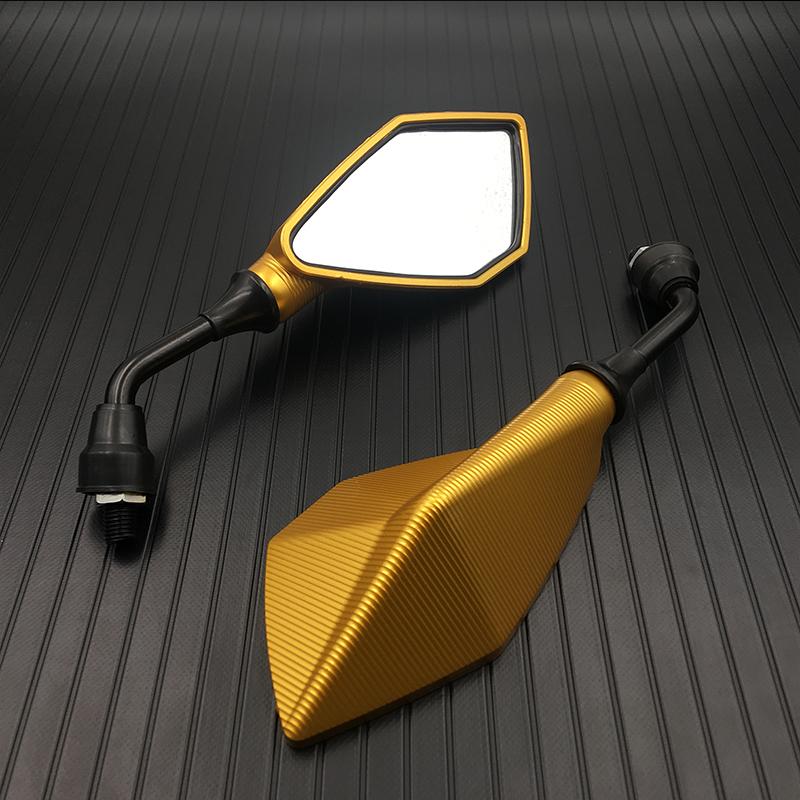 1Pair Motorcycle Rearview Mirror Scooter Motocross Rearview Mirrors Electrombile Back Side Convex Mirror 10mm