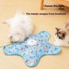 Cat Hide And Seek Double Layer Hunting Cat Toy With Mouse Squeaky Motion Activated Moving Interactive Concealed Feathers Toy