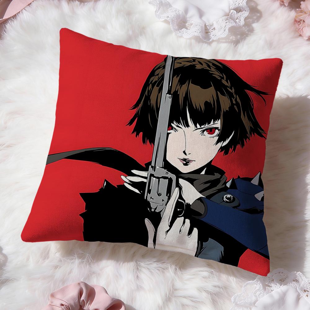 Game p-Persona 5 Cushion Cover Premium Comfort Reversible Pillow Cove -Two In One Design for Any Room & Car Interior