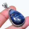 Natural Sodalite Gemstone Handmade 925 Sterling Silver Pendant 1.77" AP-14837