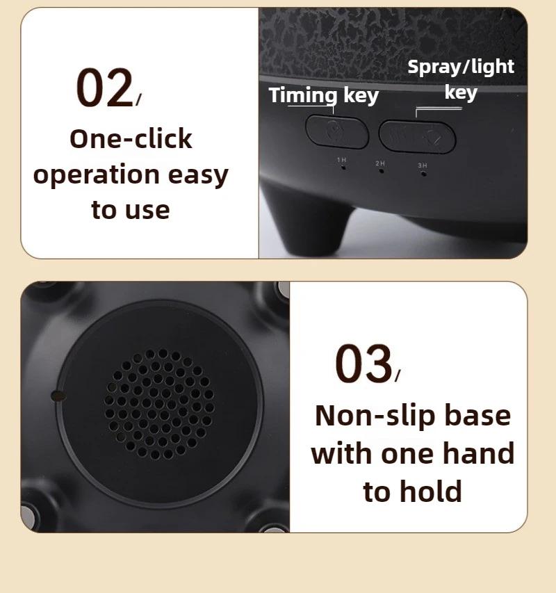 Colorful Aromatherapy Machine Simulated Flame Ultrasonic Essential Oil Diffuser Desktop Crack Humidifier USB