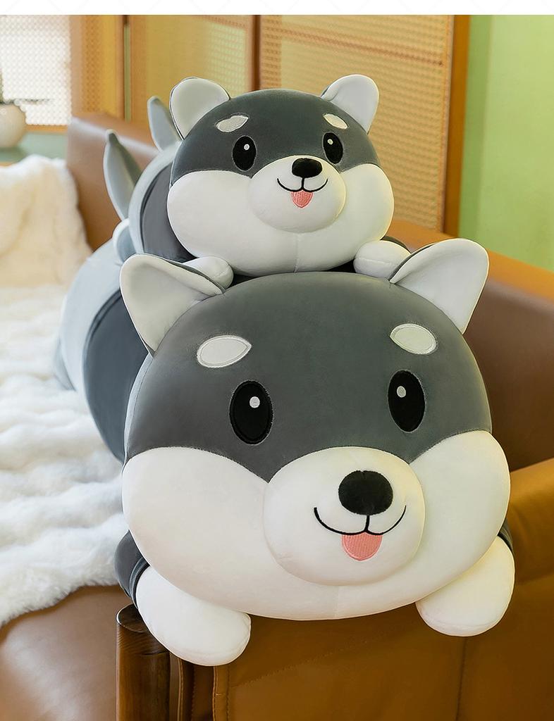 Cute husky plush pillow doll toy, leg pillow, nap artifact, bedside ornament, birthday gift.