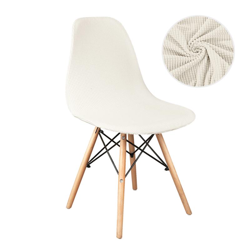 Velvet And Polar Fleece Fabric Shell Chair Cover Stretch Scandinavian Chair Covers Dining Seat Cover For Hotel Home Living Room