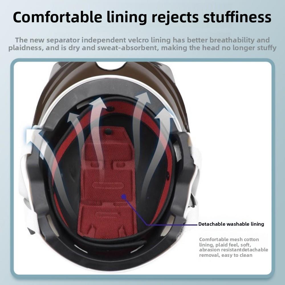 Electric Car Helmet Four Seasons Men's and Women's Universal Summer Motorcycle Half Helmet Battery Car Safety Helmet