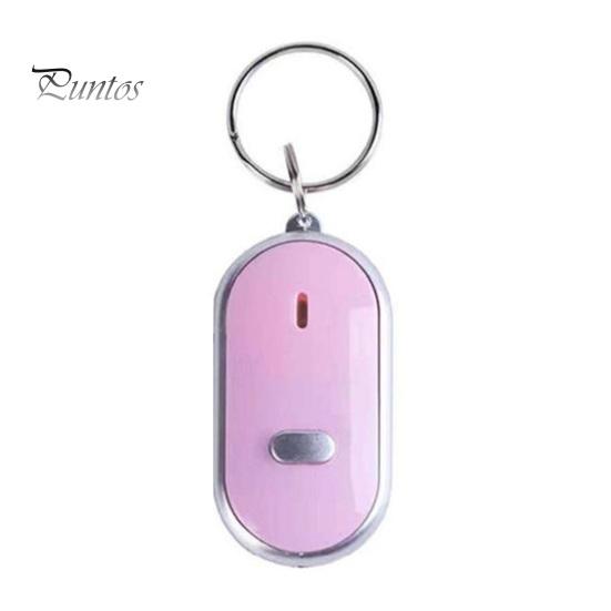 Whistle Activated Key Finder Finder, Portable Anti-Lost Device with Red LED Sound Light, Mini Locator Keychain for Car Keys, Bags, Wallets Wireless