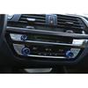 For BMW X3 G01 X4 G02 2018- Blue Aluminum Console AC Knob Ring Cover Trim