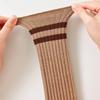 1 Pairs/ Kids Knee High Long Socks Soft Cotton Black White Stripes Children Sports Socks Boys Girls Classic Preppy Style Sock