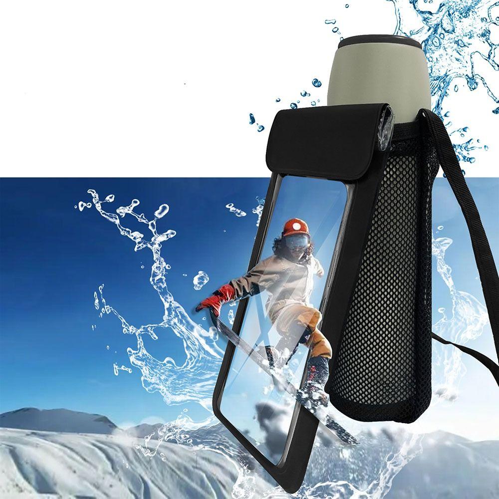 Waterproof Water Bottle Holder Adjustable Shoulder Strap Swimming Bag Phone Pouch  Beach