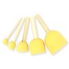 Wooden Handle Sponge Paintbrush Set for Kids - Finger Stamps & Multiple Specifications