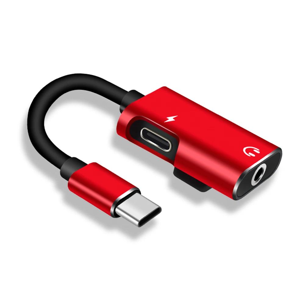 Type C To 3.5mm Jack Adapter For Xiaomi Huawei Type C Audio Splitter Headphone 3.5 Adapter Charger Usb-C Not For iPhone Samsung