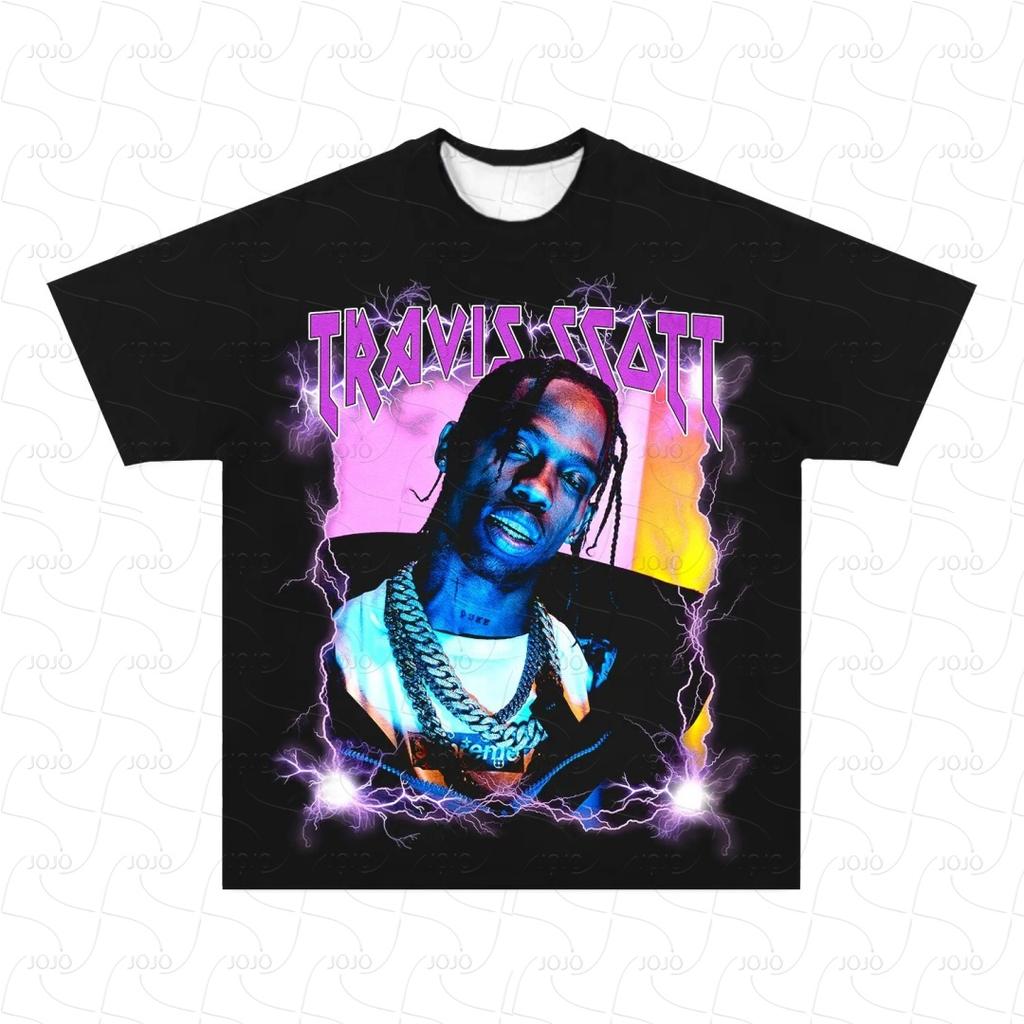 Rapper Travis Scott Retro Graphic T Shirt Men's Hip Hop Clothing Y2k Unisex Blond Fashion Oversized Gangster Top Gift for Fan