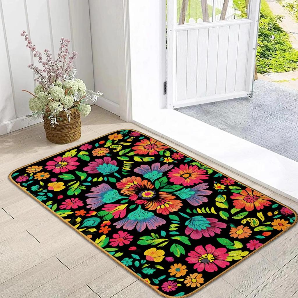 Christmas Snowflakes Doormat Floor Mat For Indoor Outdoor Welcome Mats Stair Porch Garden Kitchen Home Bedroom Decoration