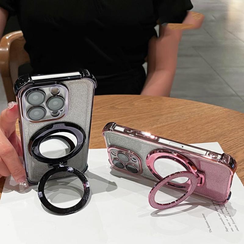 For Xiaomi 17 Luxury Glitter Shockproof Silicone Case For Xiaomi 17 Pro max 17 Pro 17Pro Max Mirror Magnetic Holder Stand Cover