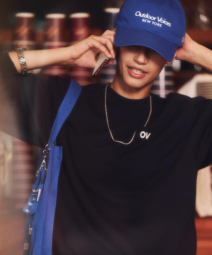 Ausdoeoboiseu Classic Logo Ny Cotton Cap (Blue)