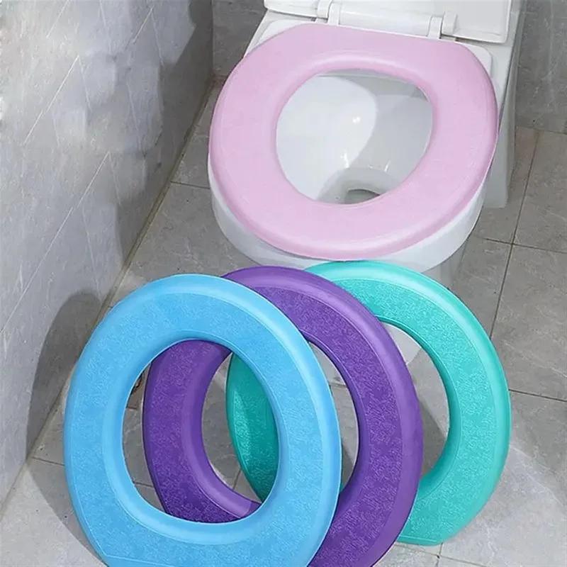Reusable Toilet Seat Cover for Home Washable Waterproof Soft Silicone Foam Lid Cover Easy Clean Bathroom Accessories Hygienic