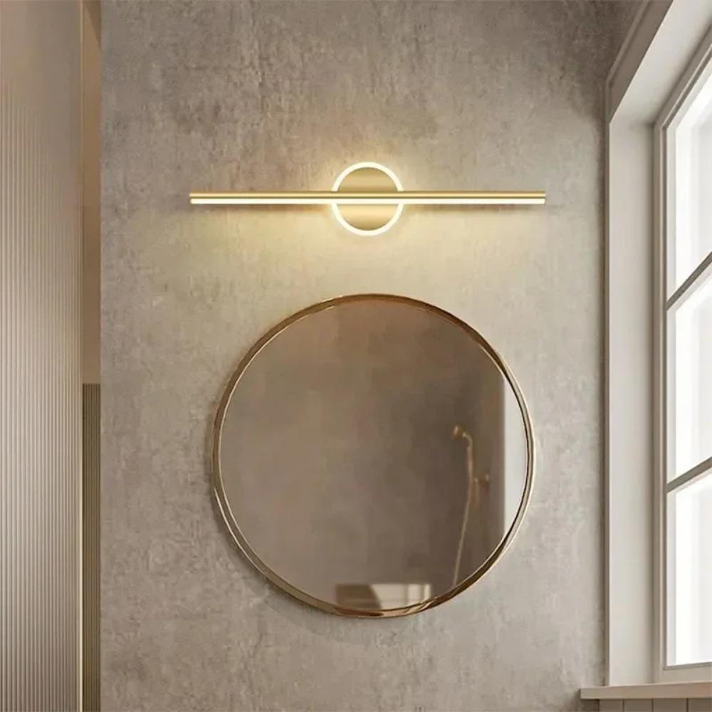 Modern LED Mirror Lamp 40/55cm Wall Light Bathroom Toilet Black Gold Long Strip Fixture Home Decor Led Lighting Lamps Lustre